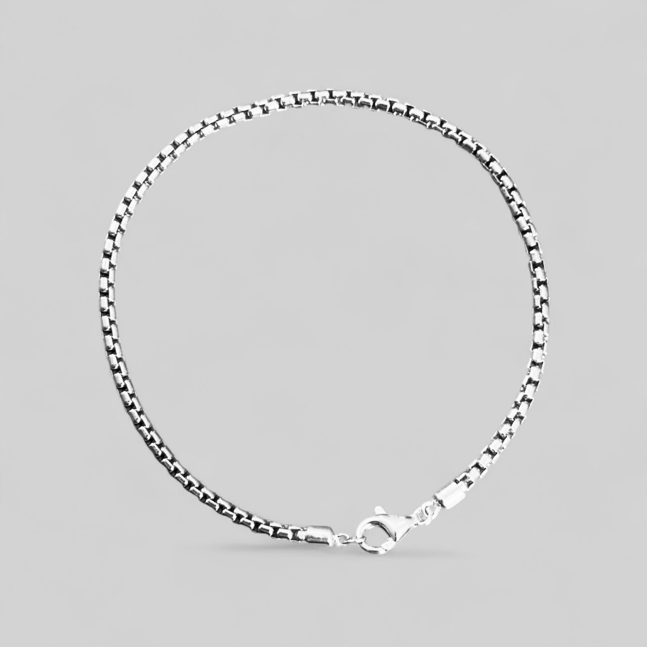 Men's - Classic solid bracelet - 925 silver, 18K gold-plated, unisex, available in 2 sizes